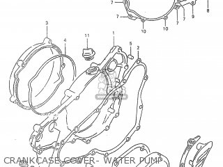 CRANKCASE COVER- WATER PUMP - RM250 1998 (W) (E02 E04 E24 P37)