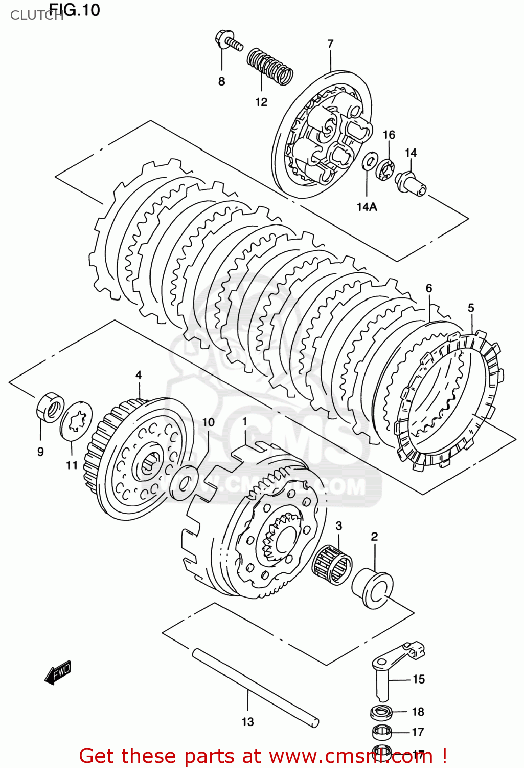 CLUTCH RM250 1998 (W) USA (E03)