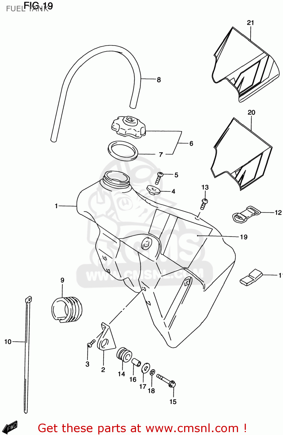 FUEL TANK RM250 1998 (W) USA (E03)