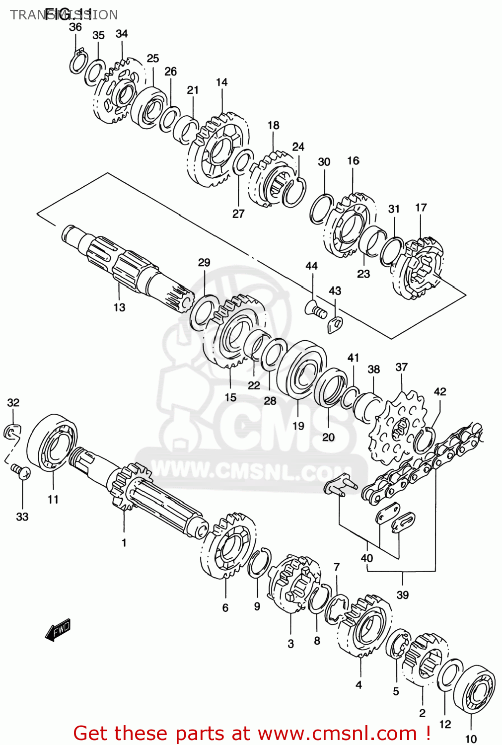 TRANSMISSION RM250 1998 (W) USA (E03)