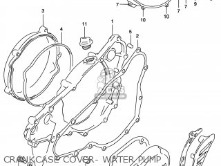 CRANKCASE COVER- WATER PUMP - RM250 1998 (W) USA (E03)