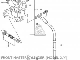 FRONT MASTER CYLINDER (MODEL X/Y) - RM250 1998 (W) USA (E03)