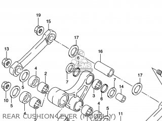 REAR CUSHION LEVER (MODEL Y) - RM250 1998 (W) USA (E03)