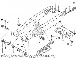REAR SWINGING ARM (MODEL W) - RM250 1998 (W) USA (E03)