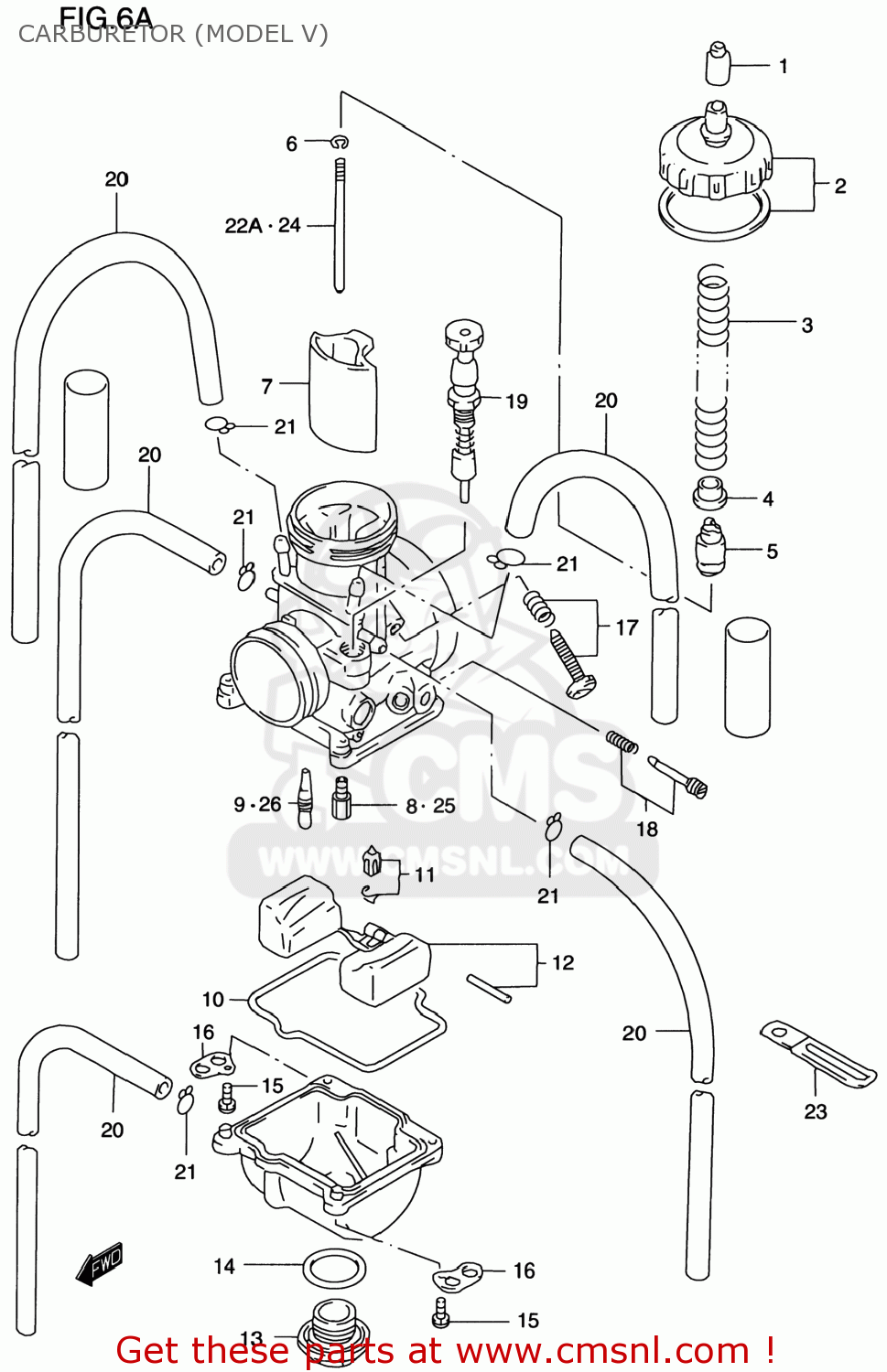 CARBURETOR (MODEL V) RM250 1999 (X) USA (E03)