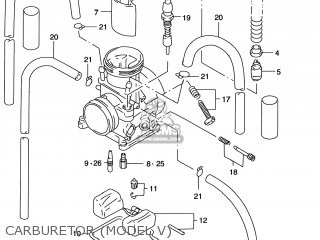 CARBURETOR (MODEL V) - RM250 1999 (X) USA (E03)