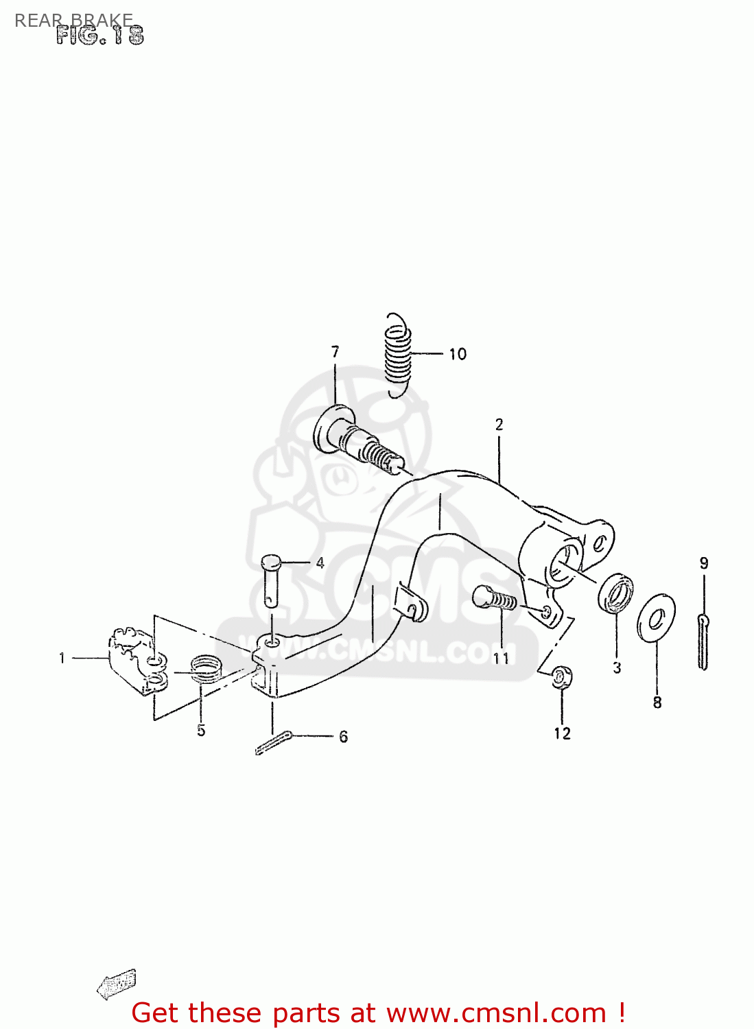 REAR BRAKE RM250 1999 (X)