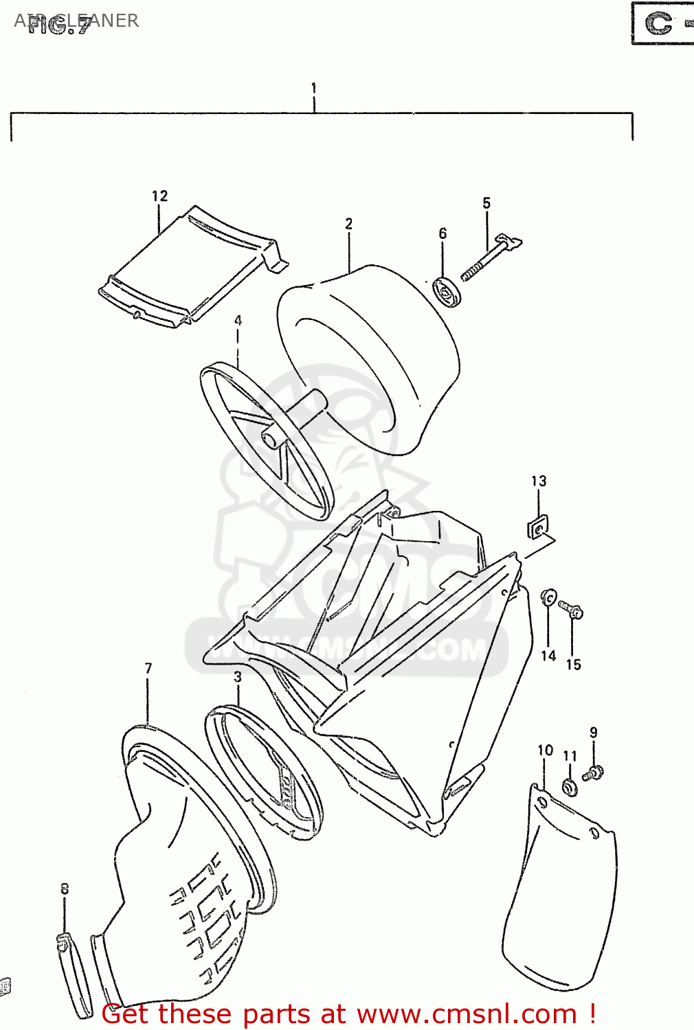 AIR CLEANER RM250 1999 (X)
