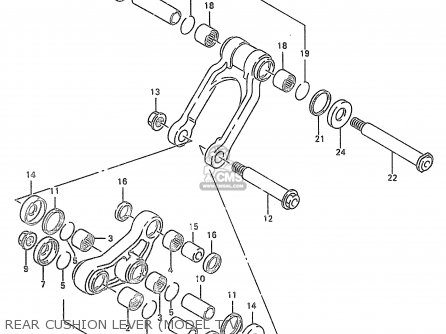 REAR CUSHION LEVER (MODEL T/V) - RM250 1999 (X)