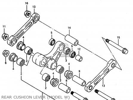 REAR CUSHION LEVER (MODEL W) - RM250 1999 (X)