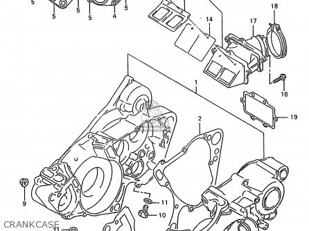 CRANKCASE - RM250 1999 (X)