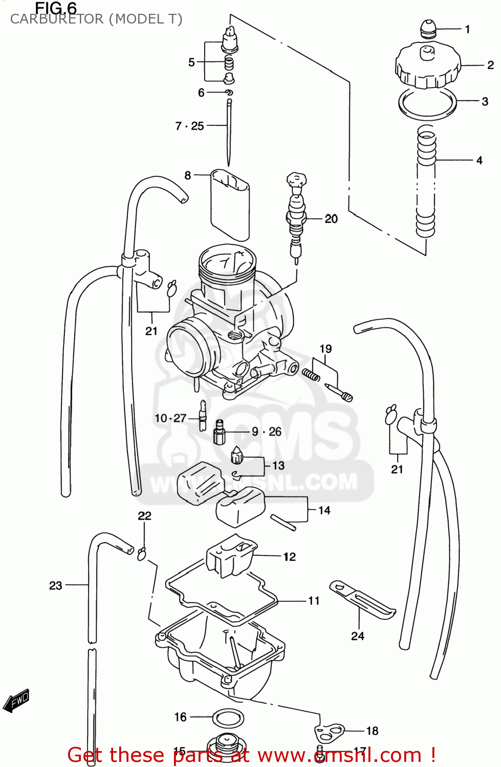 CARBURETOR (MODEL T) RM250 2000 (Y) USA (E03)