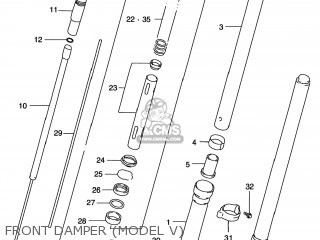 FRONT DAMPER (MODEL V) - RM250 2000 (Y) USA (E03)