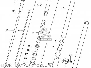 FRONT DAMPER (MODEL W) - RM250 2000 (Y) USA (E03)