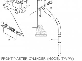 FRONT MASTER CYLINDER (MODEL T/V/W) - RM250 2000 (Y) USA (E03)