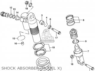 SHOCK ABSORBER (MODEL X) - RM250 2000 (Y) USA (E03)