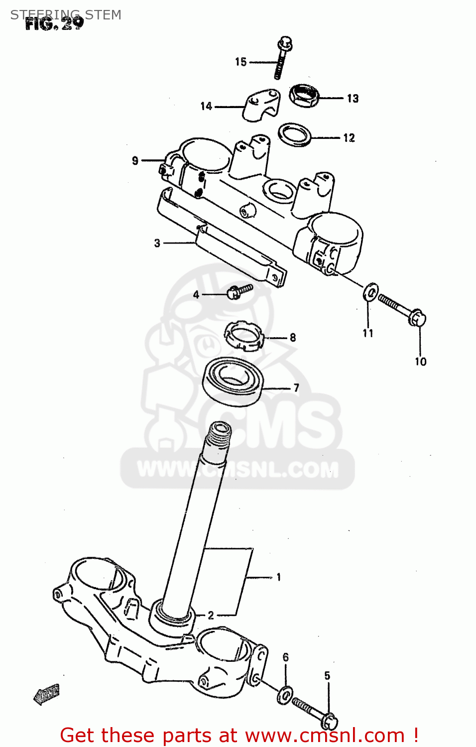 STEERING STEM RM250 2000 (Y)