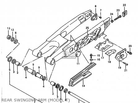 REAR SWINGING ARM (MODEL T) - RM250 2000 (Y)