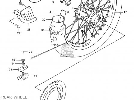 REAR WHEEL - RM250 2000 (Y)