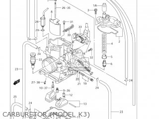 CARBURETOR (MODEL K3) - RM250 2001 (K1) USA (E03)