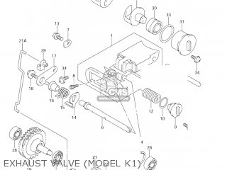 EXHAUST VALVE (MODEL K1) - RM250 2001 (K1) USA (E03)