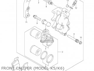 FRONT CALIPER (MODEL K5/K6) - RM250 2001 (K1) USA (E03)