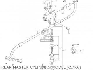 REAR MASTER CYLINDER (MODEL K5/K6) - RM250 2001 (K1) USA (E03)
