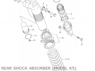 REAR SHOCK ABSORBER (MODEL K5) - RM250 2001 (K1) USA (E03)