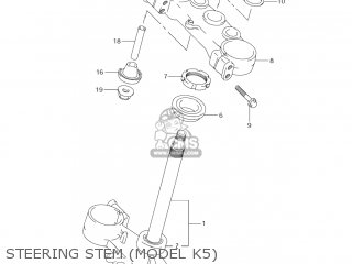 STEERING STEM (MODEL K5) - RM250 2001 (K1) USA (E03)