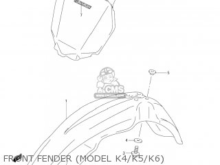 FRONT FENDER (MODEL K4/K5/K6) - RM250 2002 (K2) USA (E03)