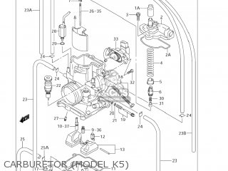 CARBURETOR (MODEL K5) - RM250 2003 (K3) USA (E03)