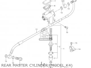 REAR MASTER CYLINDER (MODEL K4) - RM250 2003 (K3) USA (E03)