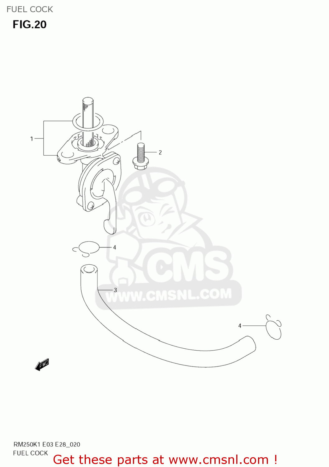 FUEL COCK RM250 2004 (K4) USA (E03)