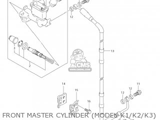 FRONT MASTER CYLINDER (MODEL K1/K2/K3) - RM250 2004 (K4) USA (E03)