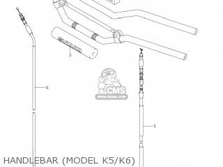 HANDLEBAR (MODEL K5/K6) - RM250 2004 (K4) USA (E03)