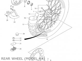 REAR WHEEL (MODEL K4) - RM250 2004 (K4) USA (E03)