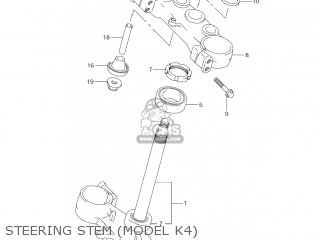 STEERING STEM (MODEL K4) - RM250 2005 (K5) USA (E03)