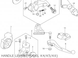 HANDLE LEVER (MODEL K4/K5/K6) - RM250 2006 (K6) USA (E03)