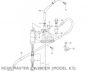 REAR MASTER CYLINDER (MODEL K3) - RM250 2006 (K6) USA (E03)