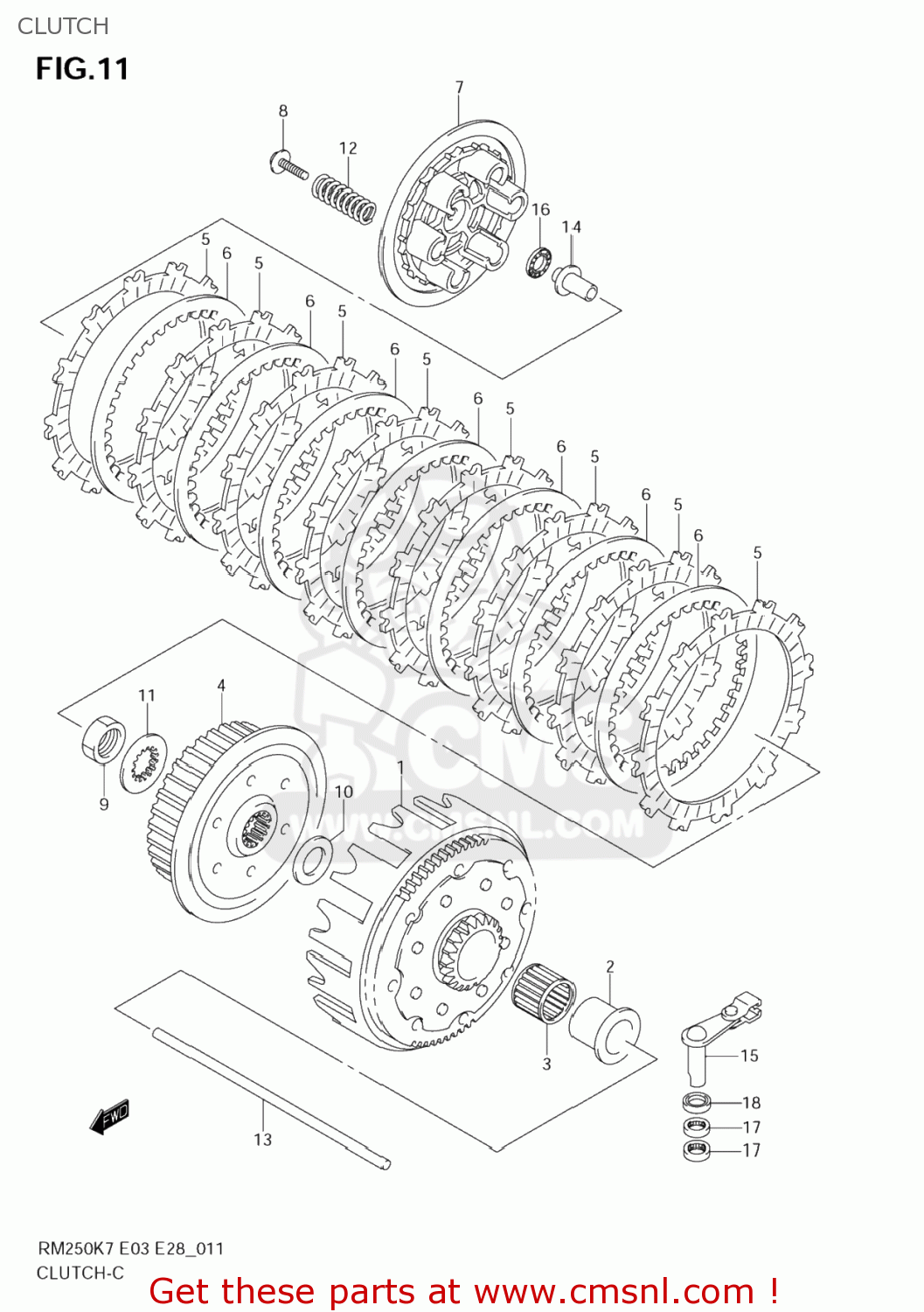 CLUTCH RM250 2007 (K7) USA (E03)
