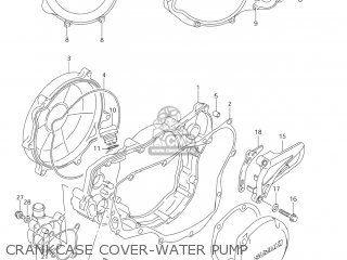 CRANKCASE COVER-WATER PUMP - RM250 2007 (K7) USA (E03)