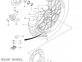 REAR WHEEL - RM250 2007 (K7) USA (E03)