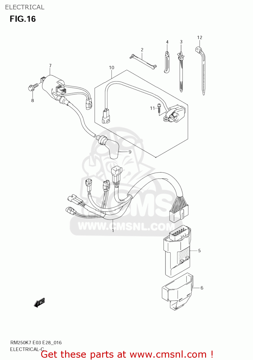 ELECTRICAL RM250 2008 (K8) USA (E03)