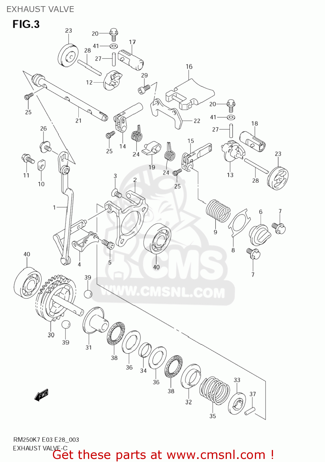 EXHAUST VALVE RM250 2008 (K8) USA (E03)