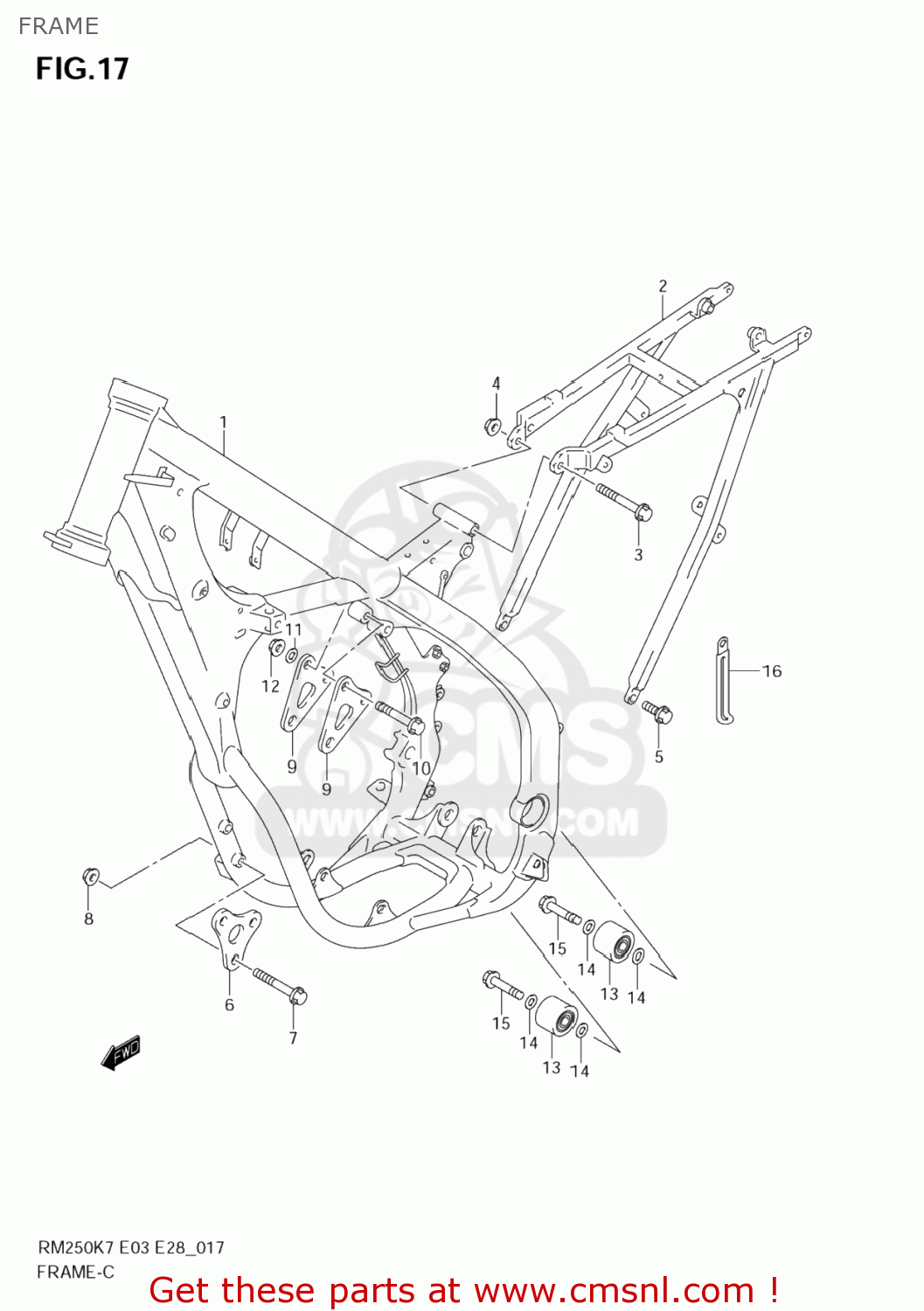 FRAME RM250 2008 (K8) USA (E03)
