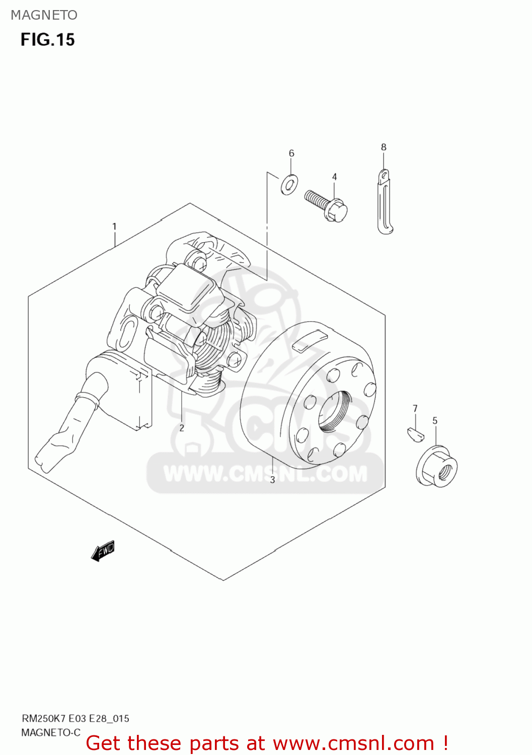 MAGNETO RM250 2008 (K8) USA (E03)