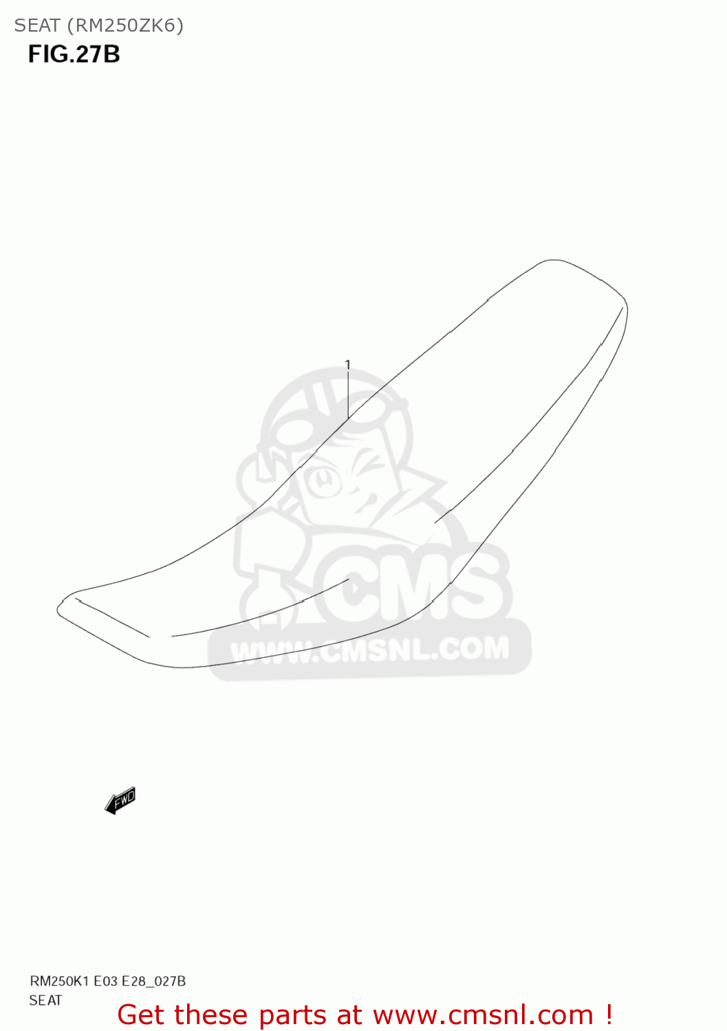 SEAT (RM250ZK6) RM250Z 2001 (K1) USA (E03)