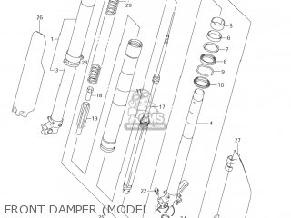 FRONT DAMPER (MODEL K2) - RM250Z 2001 (K1) USA (E03)
