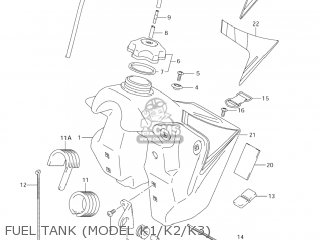 FUEL TANK (MODEL K1/K2/K3) - RM250Z 2001 (K1) USA (E03)