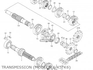 TRANSMISSION (MODEL K4/K5/K6) - RM250Z 2001 (K1) USA (E03)